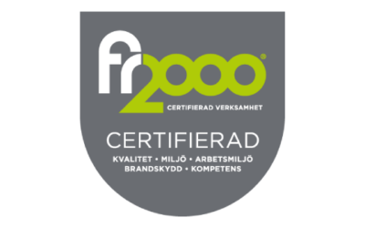 Vi är certifierade med FR2000!